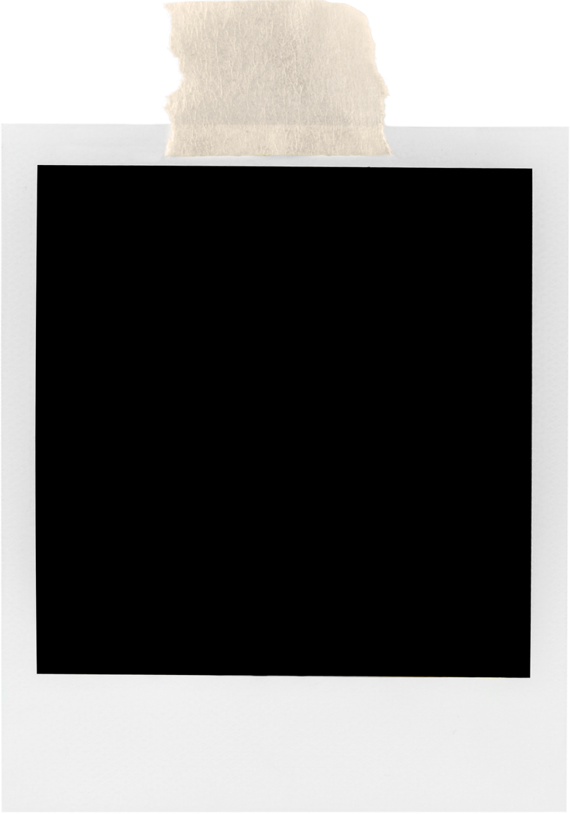 Blank Polaroid Frame with Adhesive Tape - Isolated